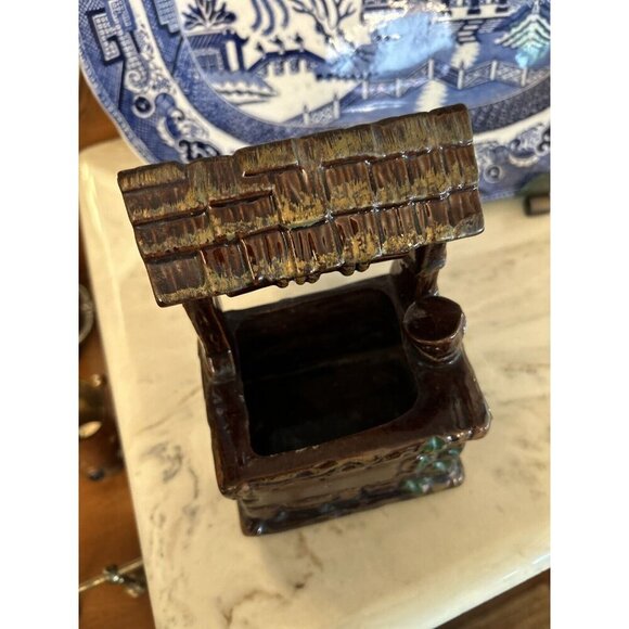 Vintage E. O. Brody A-916 Wishing Well Planter Brown Mid Century - Picture 6 of 9